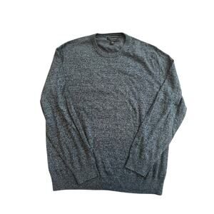 Banana Republic Premium Luxe Yarn XL Mens Dark Grey Sweater Cotton Silk Cashmere